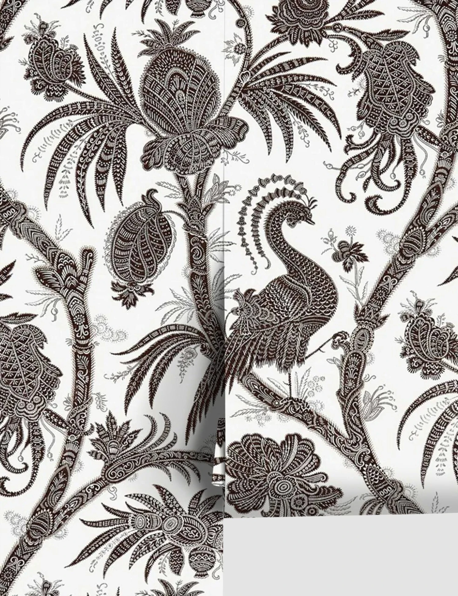 Scalamandre Balinese Peacock Wallpaper