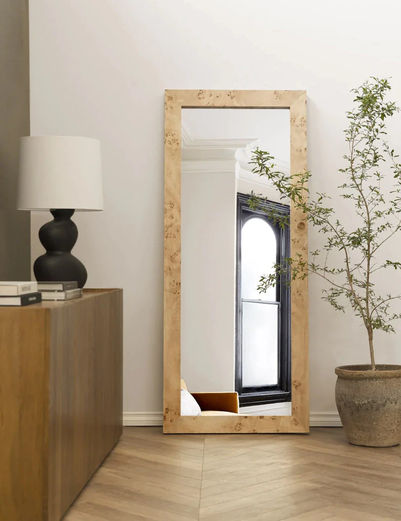 Bree Burl Wood Floor Mirror - Image 2