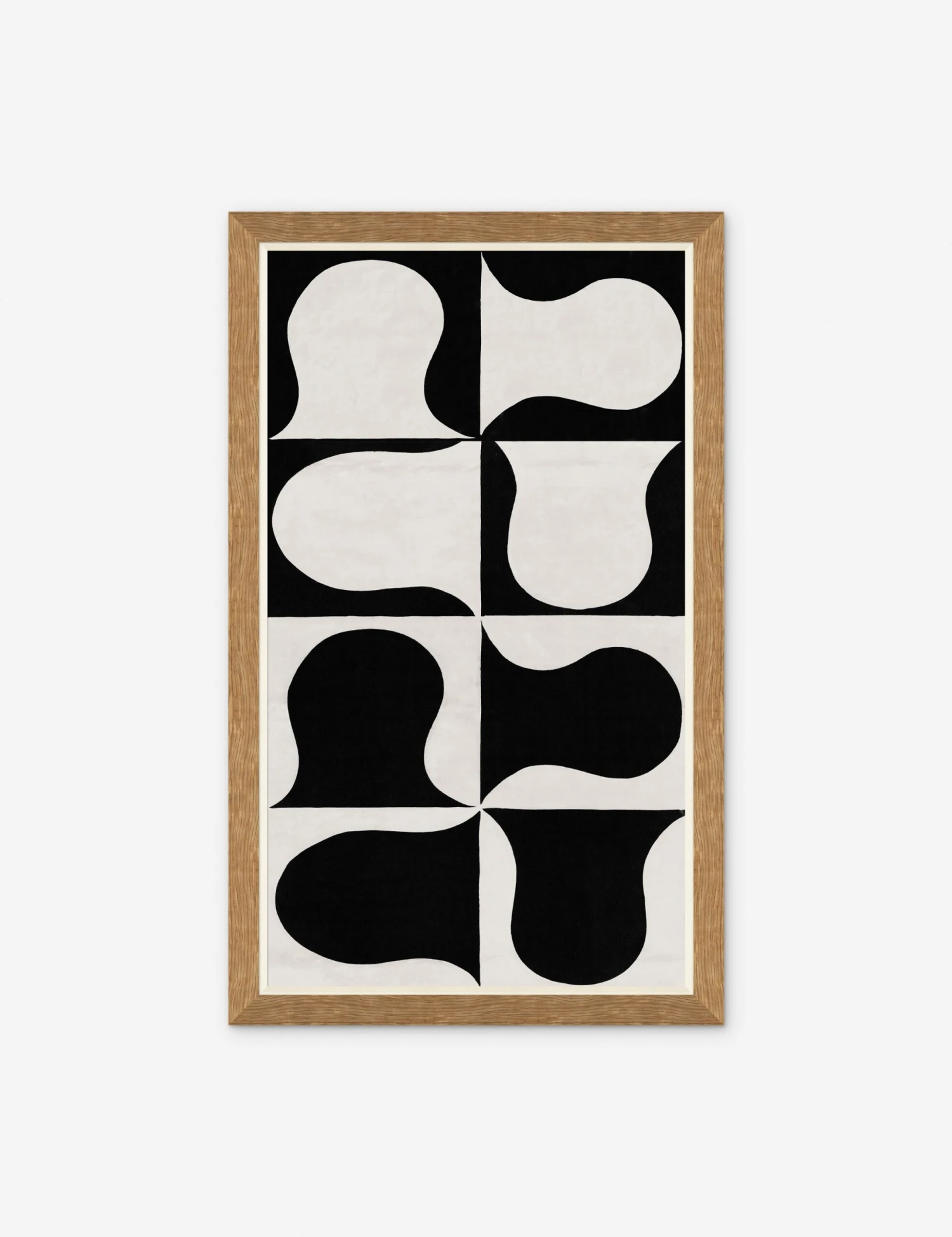 Black And White Abstract Series B Long Print By Paule Marrot