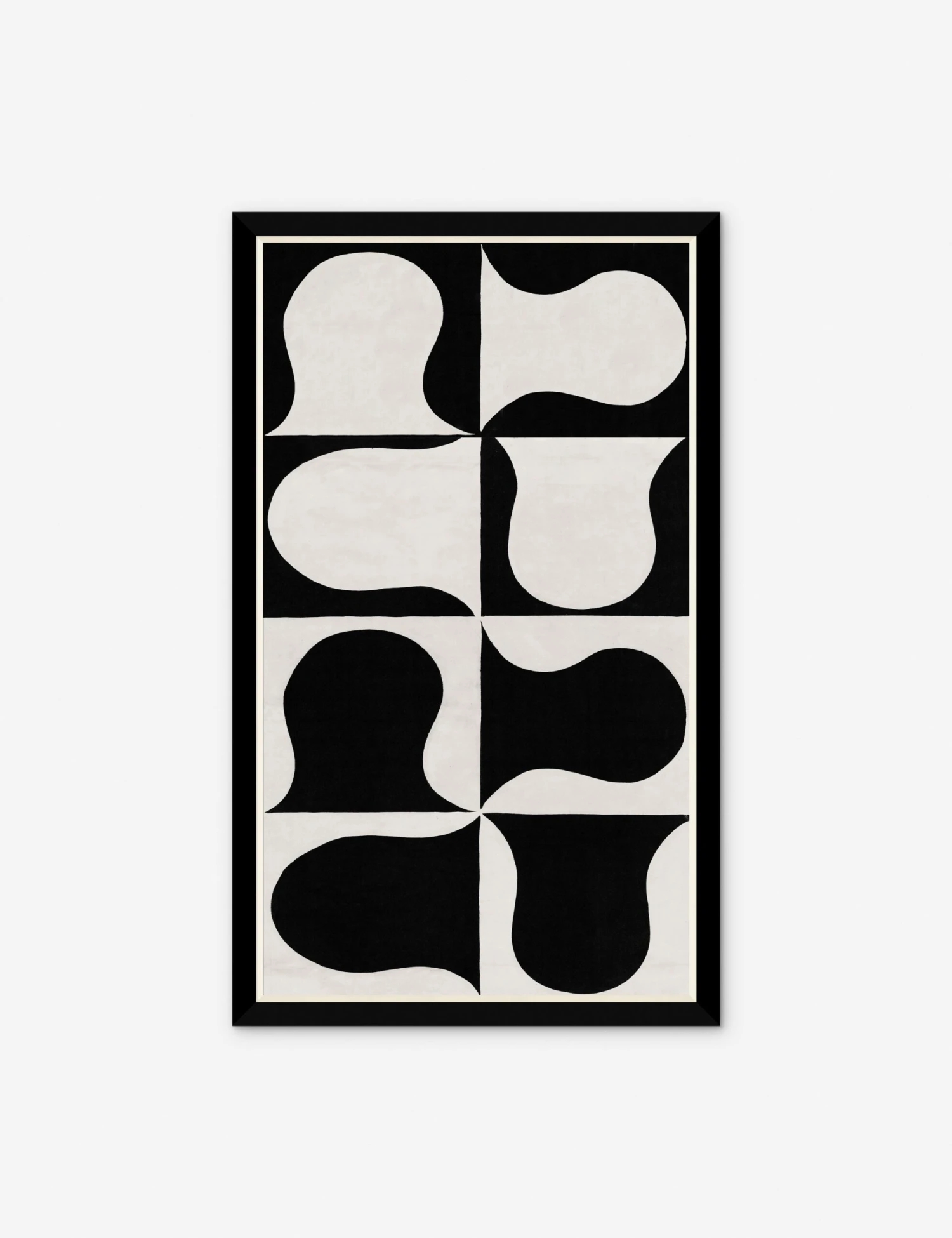 Black And White Abstract Series B Long Print By Paule Marrot - Image 2