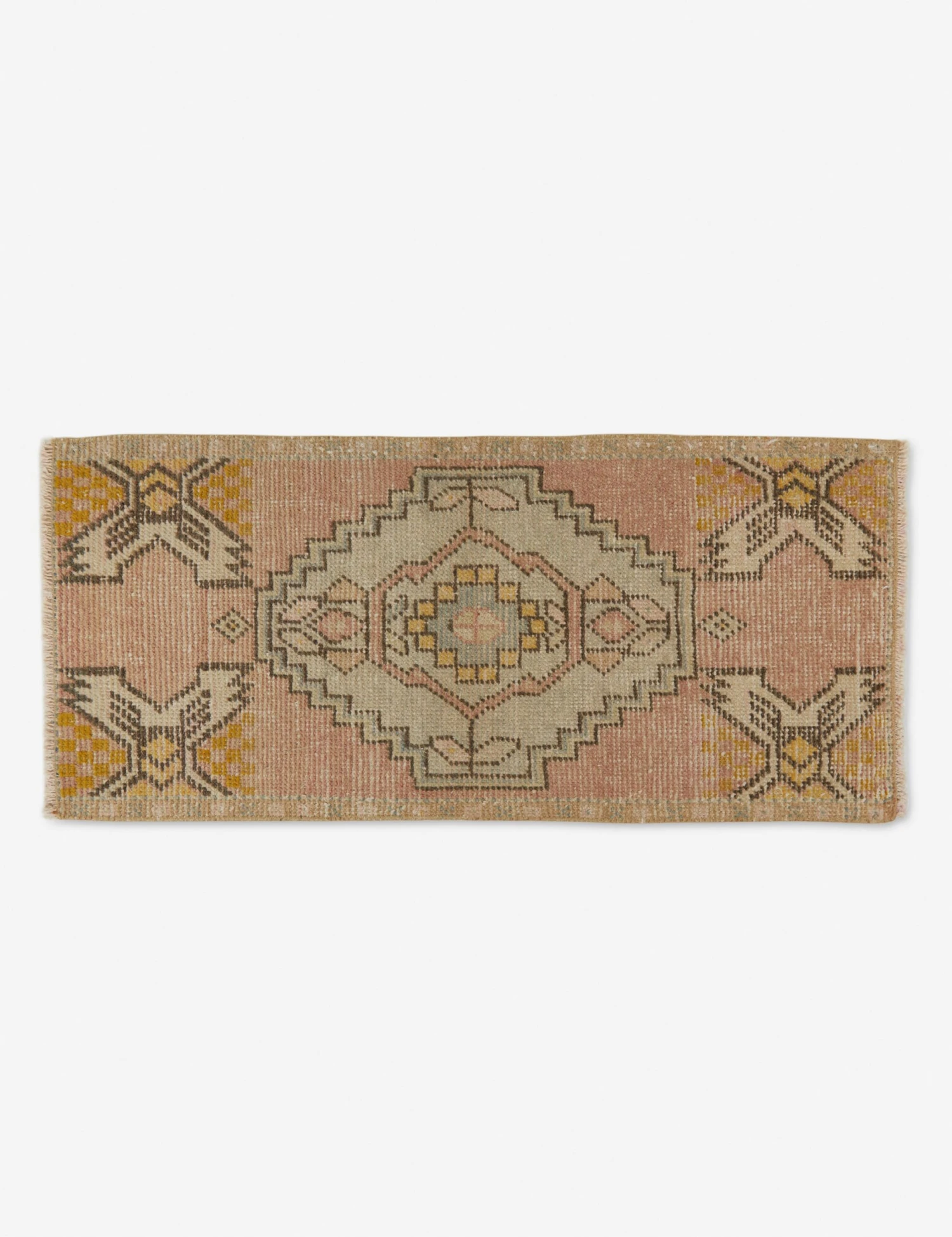 Vintage Turkish Mini Rug No. 103, 1'4" X 3'14"